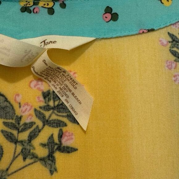 Matilda Jane What A Catch Kimono Womens M/L Floral Yellow Aqua Swim Cover - Picture 2 of 6